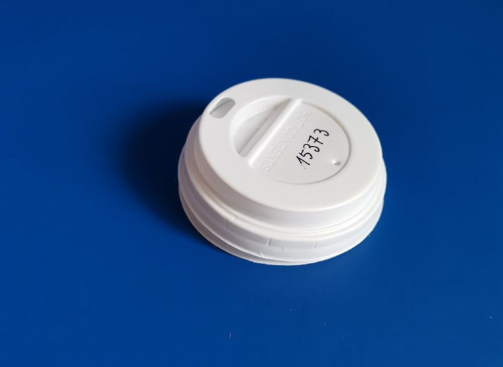 15373 1dl 62mm 4oz 100db/cs fehér papírpohár tető ivólyukkal