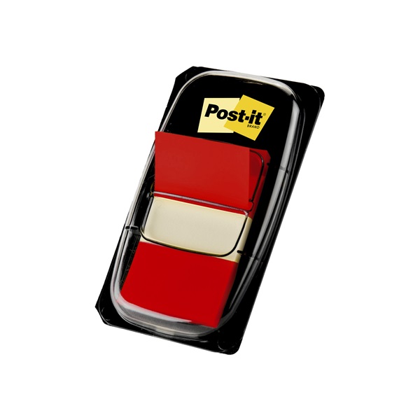 3M Post-it 680-1 25x43mm öntapadós 50lapos piros jelölőcímke
