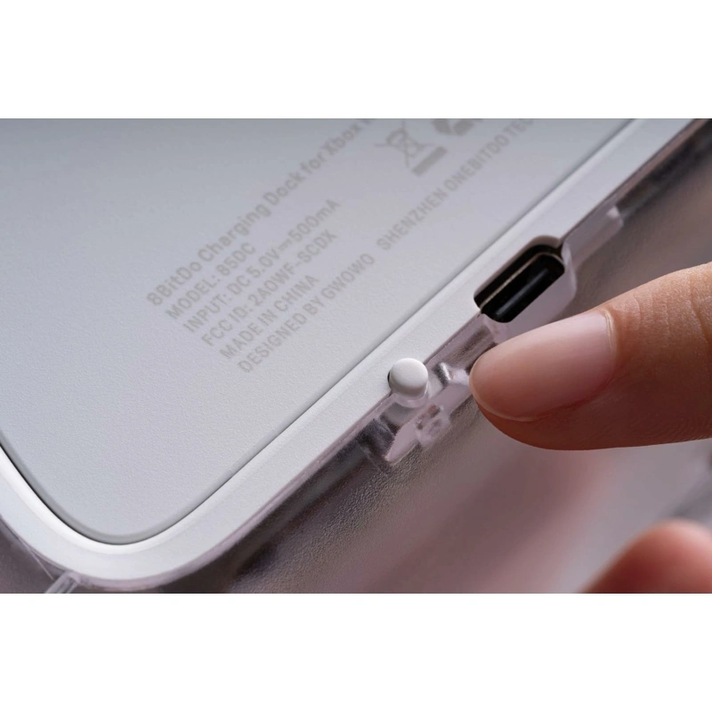 8BitDo Charging Dock Solo, Xbox Series X|S, Xbox One, fehér kontroller töltőállomás