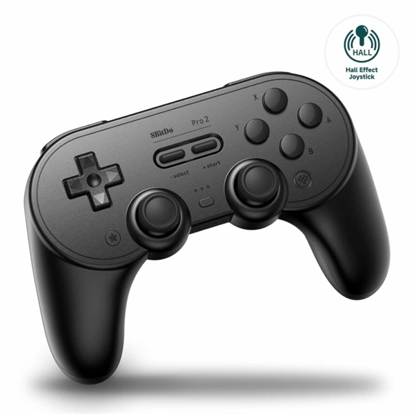 8BitDo Pro 2 Nintendo Switch / Switch 2 / PC / Mobil / Steam Bluetooth Hall-Effect fekete vezeték nélküli kontroller