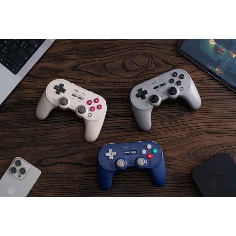 8BitDo Pro 3 Nintendo Switch / Switch 2 / PC / SteamOS / Mobil TMR Joystick lila vezeték nélküli kontroller