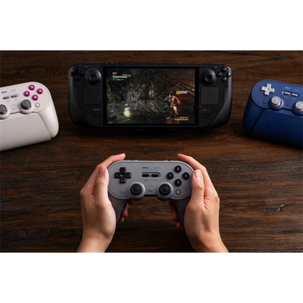 8BitDo Pro 3 Nintendo Switch / Switch 2 / PC / SteamOS / Mobil TMR Joystick lila vezeték nélküli kontroller