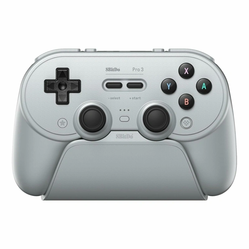 8BitDo Pro 3 Nintendo Switch / Switch 2 / PC / SteamOS / Mobil TMR Joystick szürke vezeték nélküli kontroller