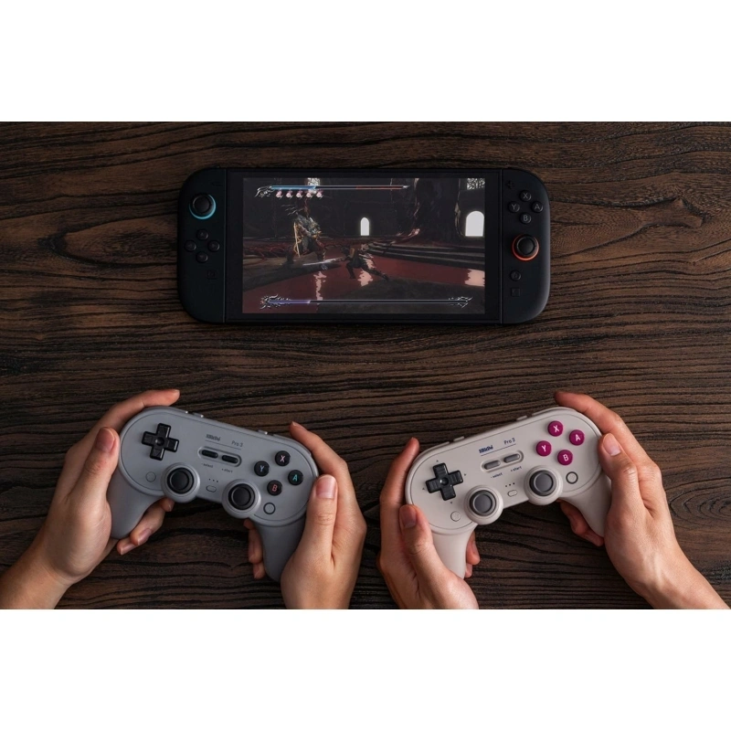8BitDo Pro 3 Nintendo Switch / Switch 2 / PC / SteamOS / Mobil TMR Joystick szürke vezeték nélküli kontroller