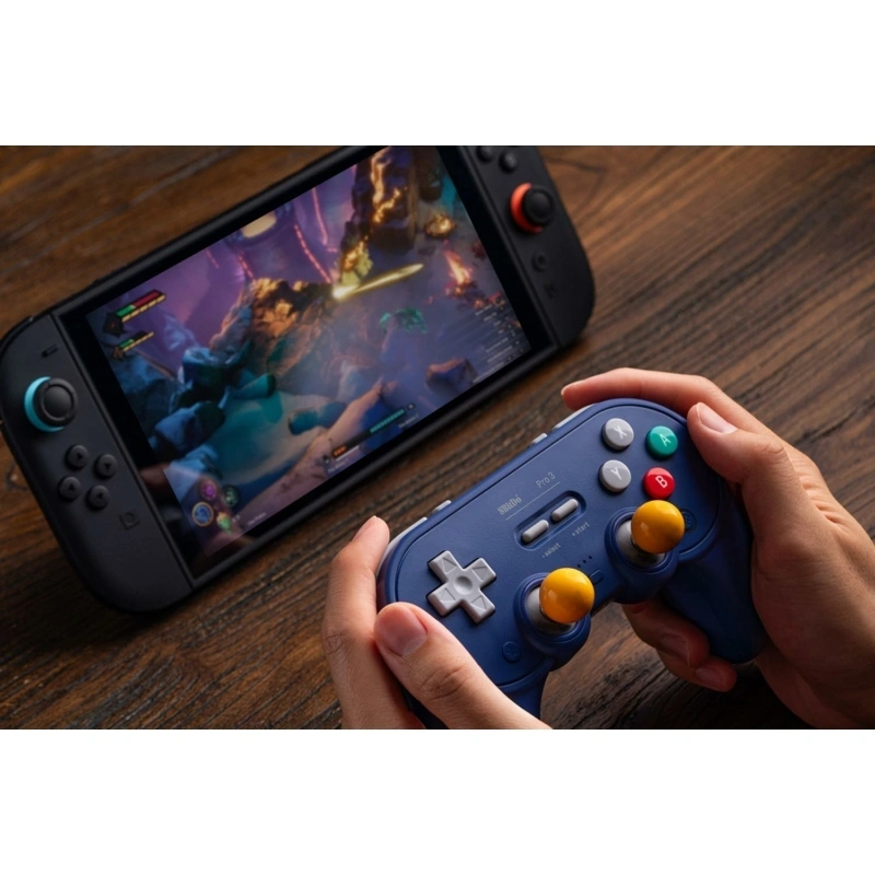 8BitDo Pro 3 Nintendo Switch / Switch 2 / PC / SteamOS / Mobil TMR Joystick szürke vezeték nélküli kontroller