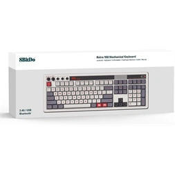 8BitDo Retro 108, Mechanikus, Kailh Box, N Edition, vezeték nélküli billentyűzet