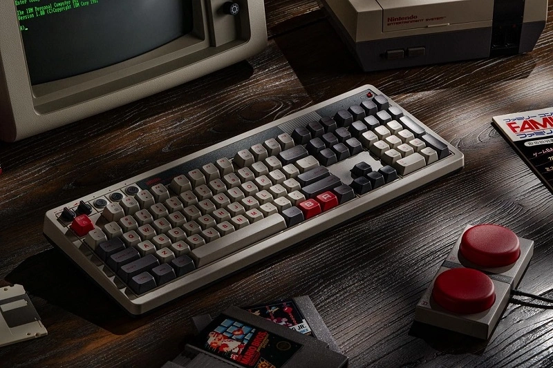 8BitDo Retro 108, Mechanikus, Kailh Box, N Edition, vezeték nélküli billentyűzet