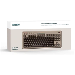 8BitDo Retro 87, Mechanikus, Kailh Box, C64 Edition, vezeték nélküli billentyűzet