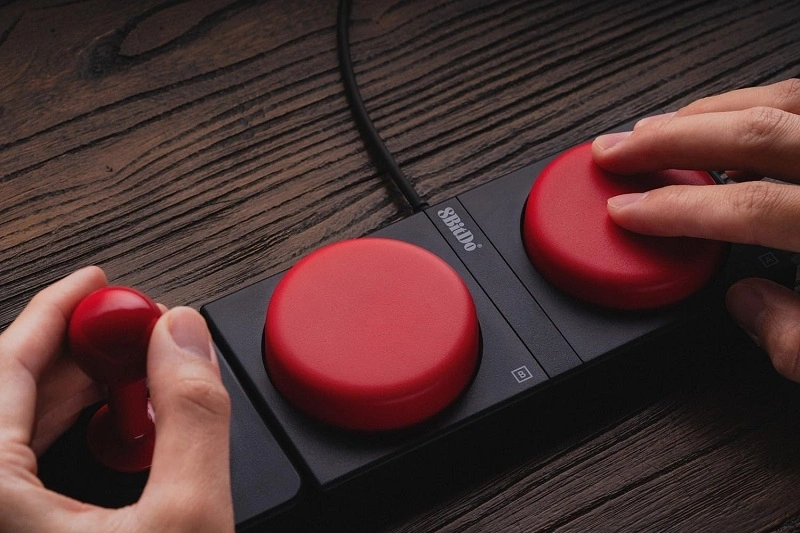 8BitDo Retro 87, Mechanikus, Kailh Box, C64 Edition, vezeték nélküli billentyűzet
