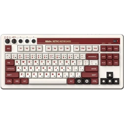 8BitDo Retro 87, Mechanikus, Kailh Box, Fami Edition, vezeték nélküli billentyűzet