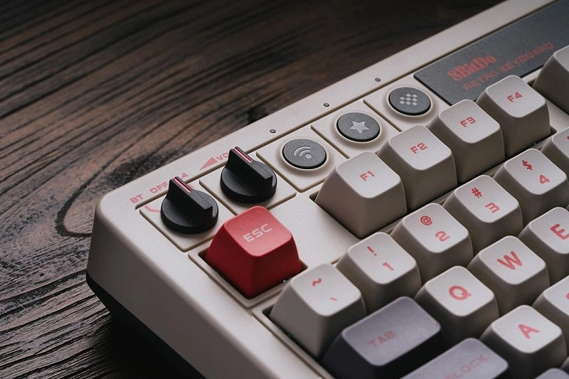 8BitDo Retro 87, Mechanikus, Kailh Box, N Edition, vezeték nélküli billentyűzet