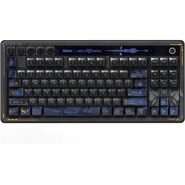 8BitDo Retro 87, Mechanikus, Kailh Glaze Jellyfish Pro, Mecha Break Edition, vezeték nélküli billentyűzet