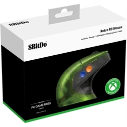 8BitDo Retro R8, 26 000 DPI, PAW 3395, Xbox Edition, vezeték nélküli egér