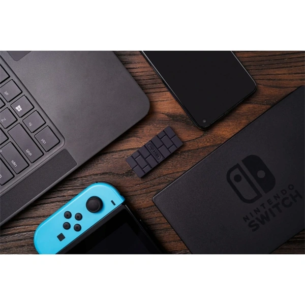 8BitDo USB Wireless Adapter 2, Nintendo Switch/Switch 2, Mobil, Xbox, PC, PlayStation, fekete kontroller adapter
