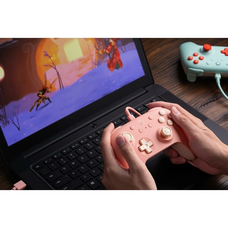8BitDo Ultimate 2C Wired, PC (Windows), Mobil (Android), 1000Hz, Hall-Effect, barack vezetékes kontroller