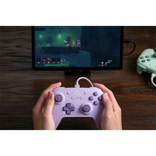 8BitDo Ultimate 2C Wired, PC (Windows), Mobil (Android), 1000Hz, Hall-Effect, lila vezetékes kontroller