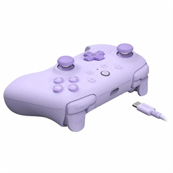 8BitDo Ultimate 2C Wired, PC (Windows), Mobil (Android), 1000Hz, Hall-Effect, lila vezetékes kontroller