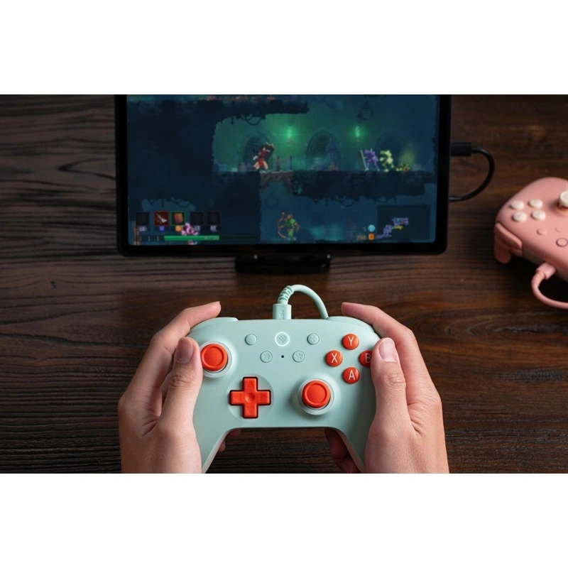 8BitDo Ultimate 2C Wired, PC (Windows), Mobil (Android), 1000Hz, Hall-Effect, menta vezetékes kontroller