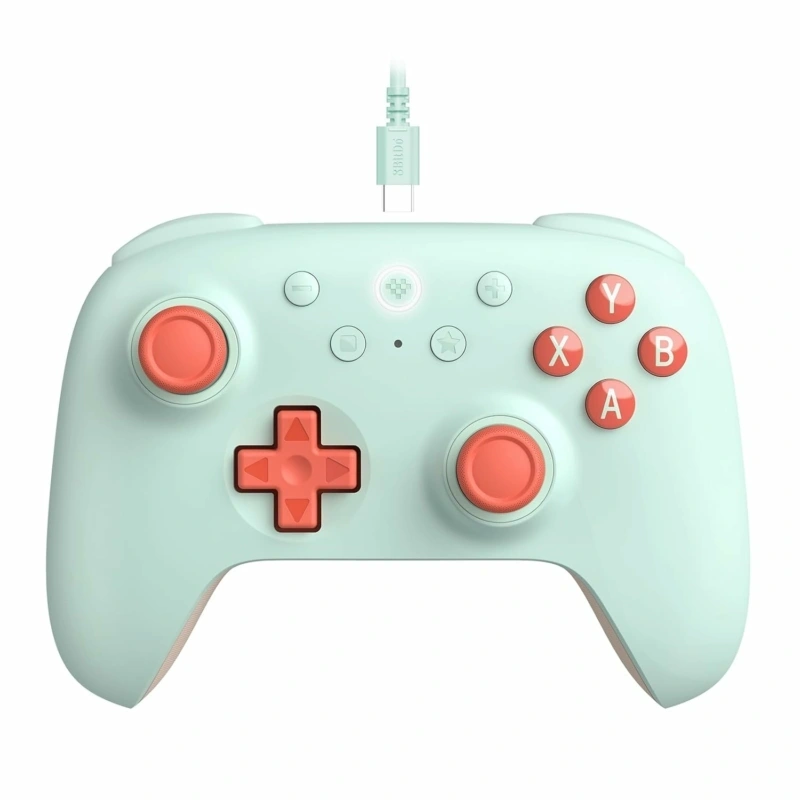 8BitDo Ultimate 2C Wired, PC (Windows), Mobil (Android), 1000Hz, Hall-Effect, menta vezetékes kontroller