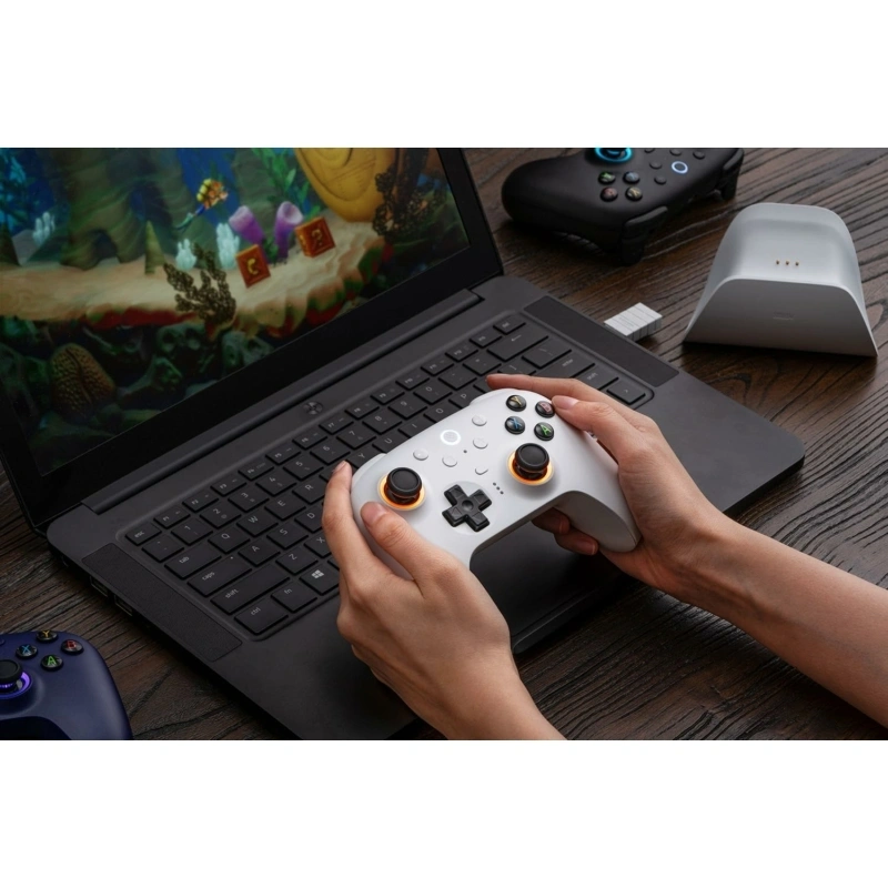 8BitDo Ultimate 2 Nintendo Switch / Switch 2 / PC Hall-Effect fehér vezeték nélküli kontroller