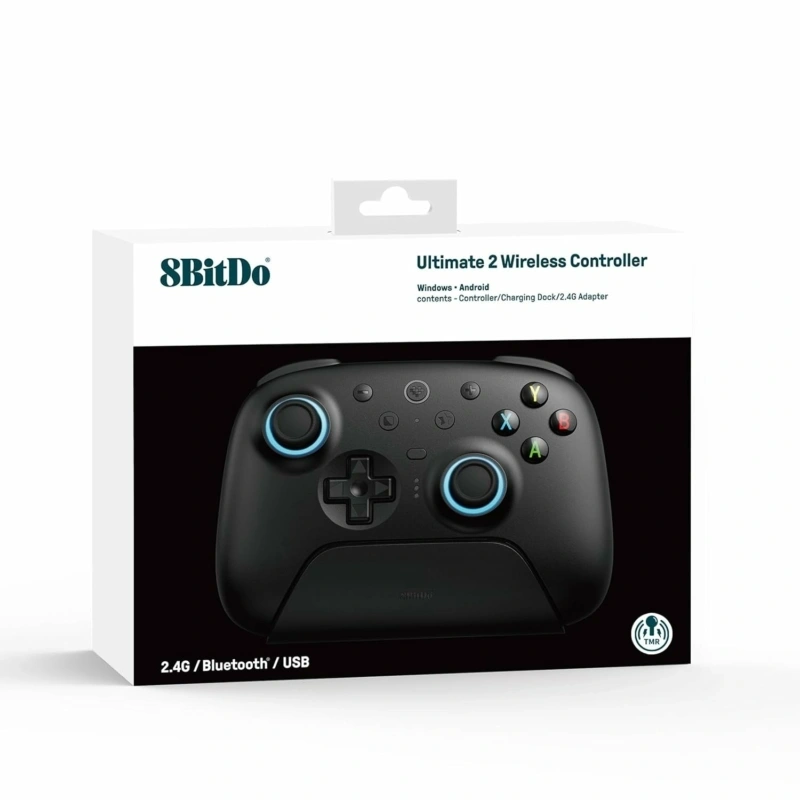 8BitDo Ultimate 2 Nintendo Switch / Switch 2 / PC Hall-Effect fekete vezeték nélküli kontroller