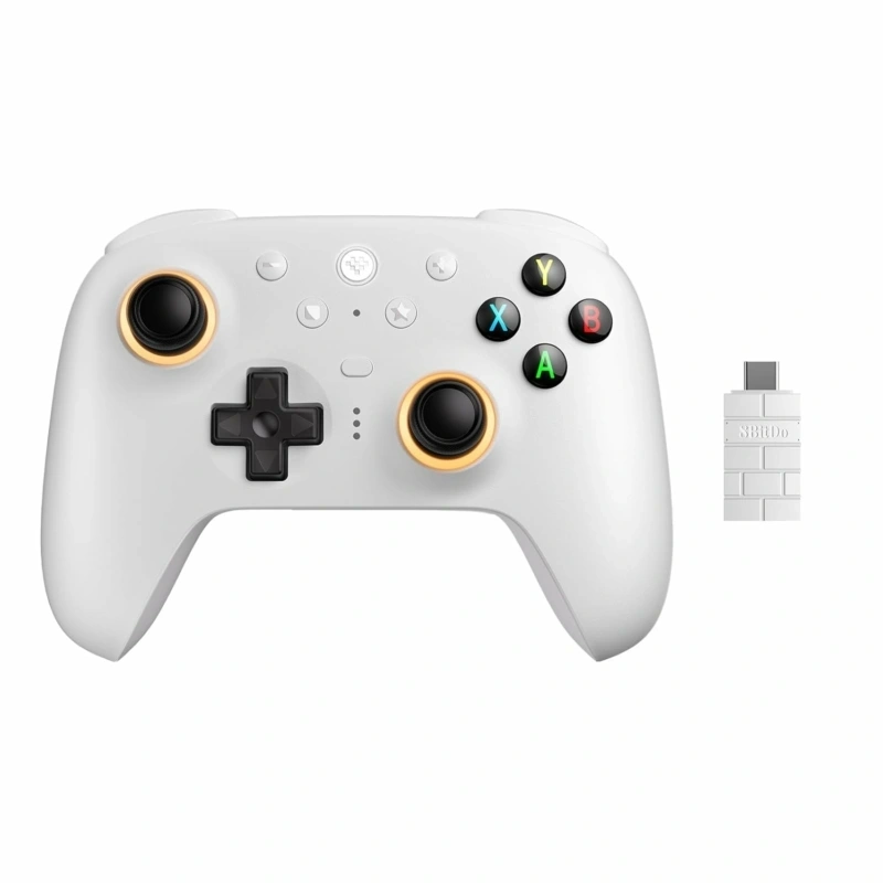 8BitDo Ultimate 2 Wireless 2.4G, PC, Android, SteamOS, iOS, TMR Joysticks, 1000Hz, fehér vezeték nélküli kontroller