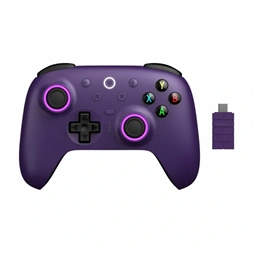 8BitDo Ultimate 2 Wireless 2.4G, PC, Android, SteamOS, iOS, TMR Joysticks, 1000Hz, lila vezeték nélküli kontroller