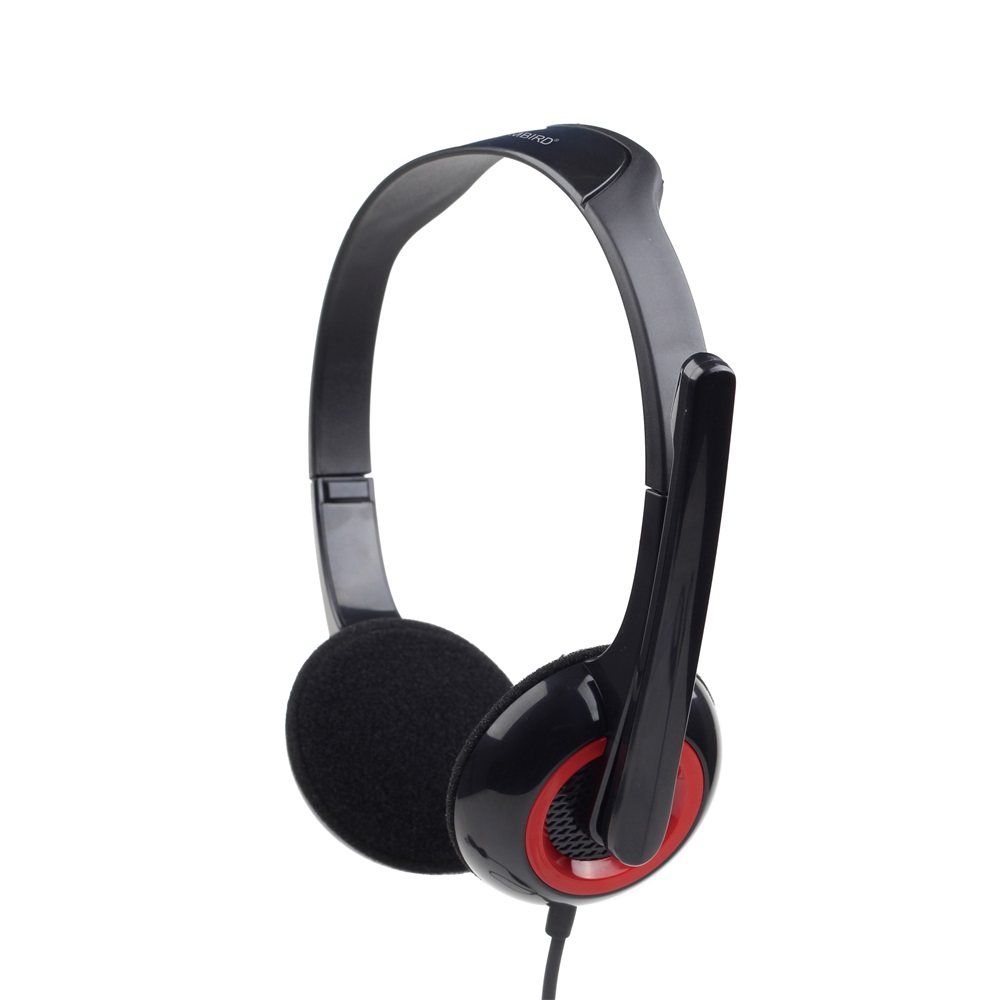 Gembird sztereó headset fekete-piros