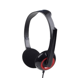 Gembird sztereó headset fekete-piros