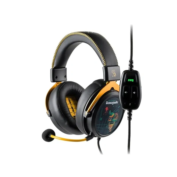 A4-Tech Bloody M595 Renegade Midnight USB fekete-sárga gamer headset