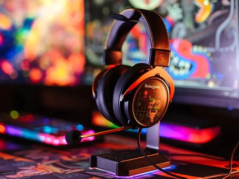 A4-Tech Bloody M595 Renegade Midnight USB fekete-sárga gamer headset