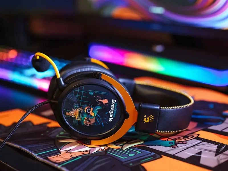 A4-Tech Bloody M595 Renegade Midnight USB fekete-sárga gamer headset