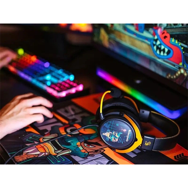 A4-Tech Bloody M595 Renegade Midnight USB fekete-sárga gamer headset