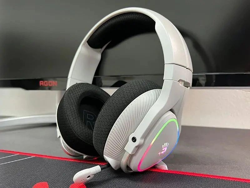A4-Tech Bloody MR710 Multi-platform vezeték nélküli RGB szürke gamer headset