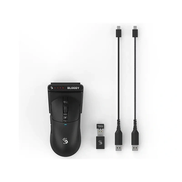 A4-Tech Bloody R72 Pro Duo vezeték nélküli fekete gamer egér