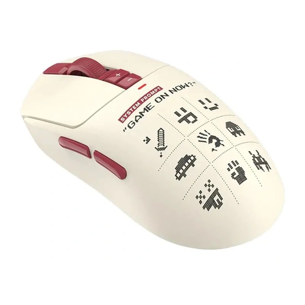 A4-Tech Bloody R72 Ultra Duo Pixels Red vezeték nélküli fehér gamer egér