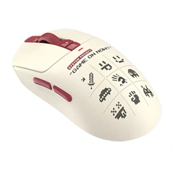 A4-Tech Bloody R72 Ultra Duo Pixels Red vezeték nélküli fehér gamer egér