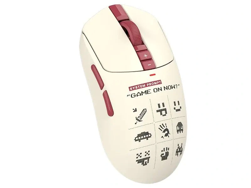 A4-Tech Bloody R72 Ultra Duo Pixels Red vezeték nélküli fehér gamer egér