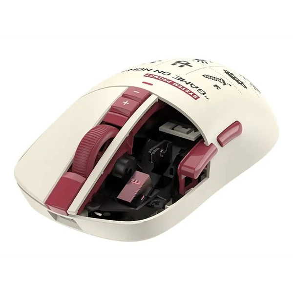 A4-Tech Bloody R72 Ultra Duo Pixels Red vezeték nélküli fehér gamer egér