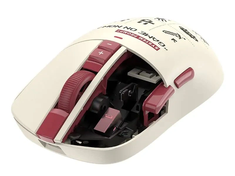 A4-Tech Bloody R72 Ultra Duo Pixels Red vezeték nélküli fehér gamer egér