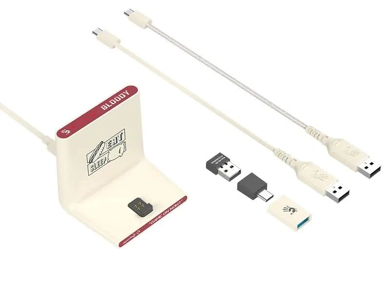 A4-Tech Bloody R72 Ultra Duo Pixels Red vezeték nélküli fehér gamer egér