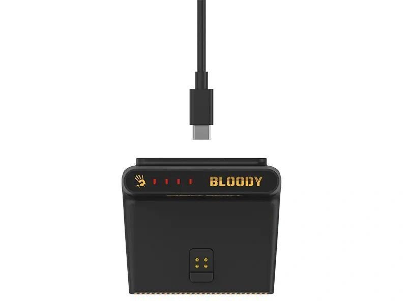 A4-Tech Bloody R72 Ultra Duo Renegade Midnight vezeték nélküli fekete gamer egér