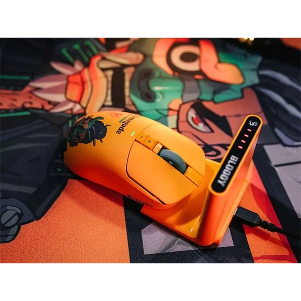 A4-Tech Bloody R72 Ultra Duo Renegade Sunset vezeték nélküli sárga gamer egér