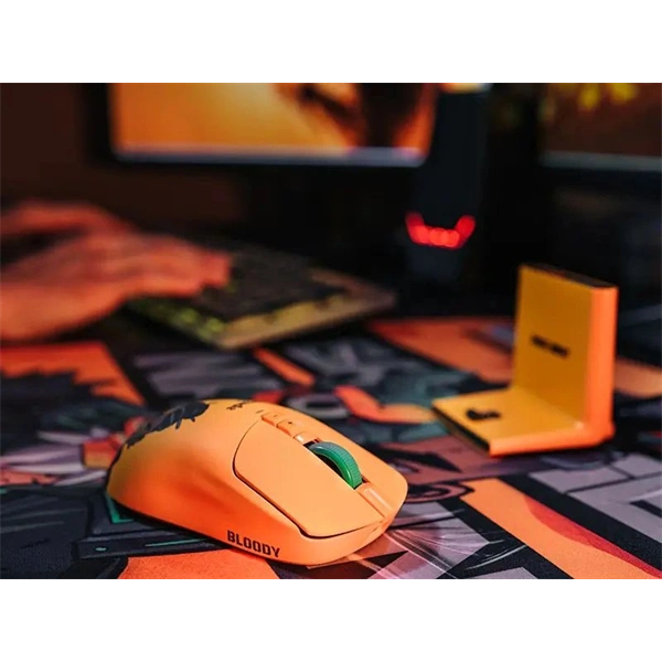 A4-Tech Bloody R72 Ultra Duo Renegade Sunset vezeték nélküli sárga gamer egér