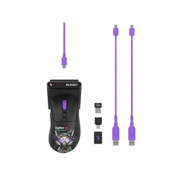 A4-Tech Bloody R73 Ultra Duo Cypher Ghost vezeték nélküli fekete gamer egér