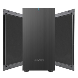 ABKONCORE Cronos Zero Noise Mini RGB fekete ablakos (Táp nélküli) számítógép ház