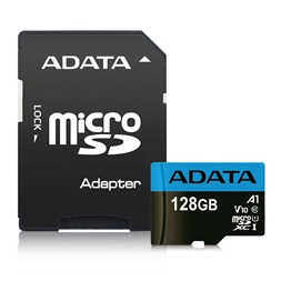 ADATA 128GB SD micro Premier (SDXC Class 10 UHS-I) (AUSDX128GUICL10A1-RA1) memóriakártya adapterrel