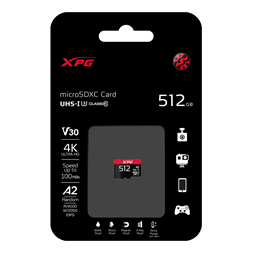 ADATA 128GB SD micro XPG (SDXC Class 10 UHS-I) (AUSDX128GUI3XPGA2-R) gamer memóriakártya