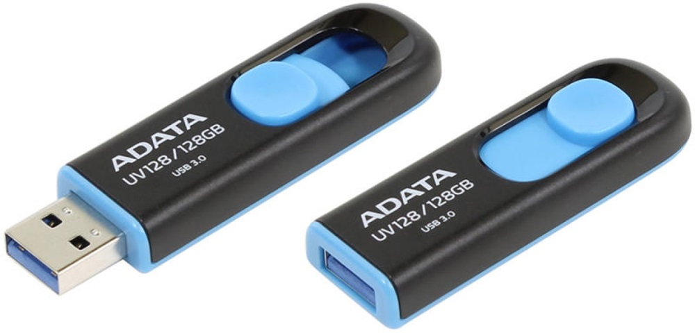 ADATA 64GB USB3.2 Fekete-Kék (AUV128-64G-RBE) Flash Drive