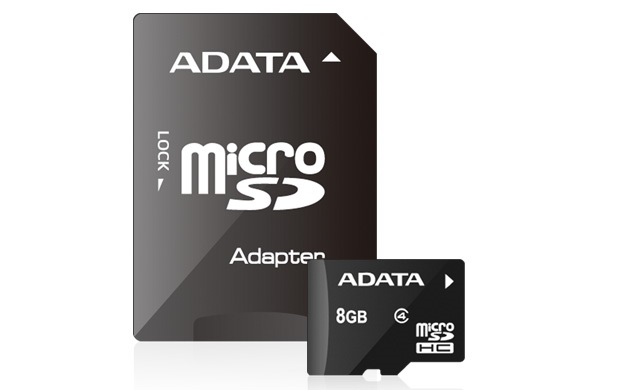 ADATA 8GB SD micro (SDHC Class 4) (AUSDH8GCL4-RA1) memóriakártya adapterrel